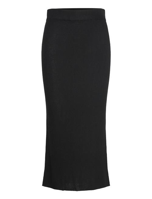 Fine Knit Rib Skirt Davida Cashmere Black