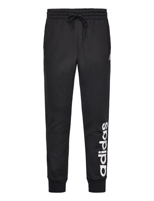 Essentials French Terry Tapered Elasticated Cuff Logo Pants Adidas Sportswear Black