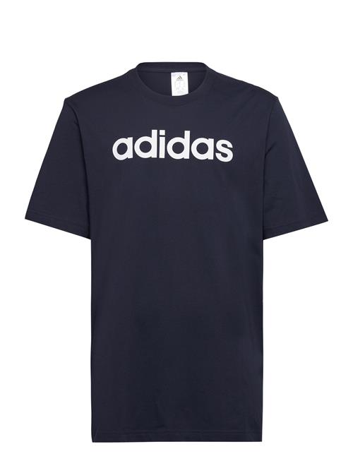 Essentials Single Jersey Linear Embroidered Logo T-Shirt Adidas Sportswear Navy