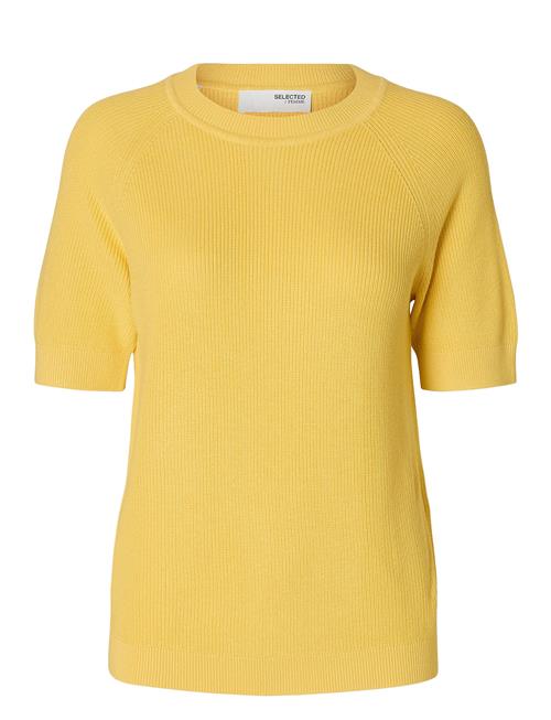 Slfelinna New Ss Knit Top Noos Selected Femme Yellow