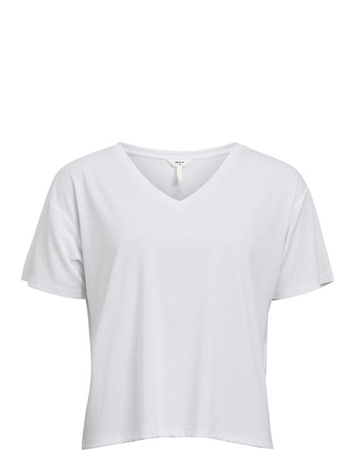 Objannie Re S/S V-Neck Top Noos Object White