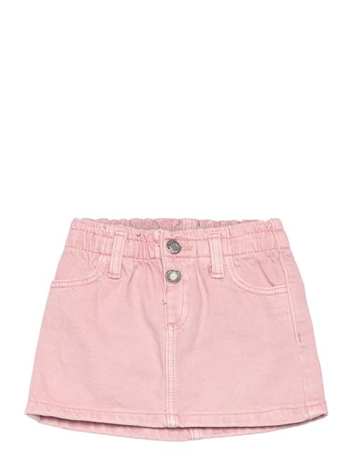 Short Denim Skirt Mango Pink