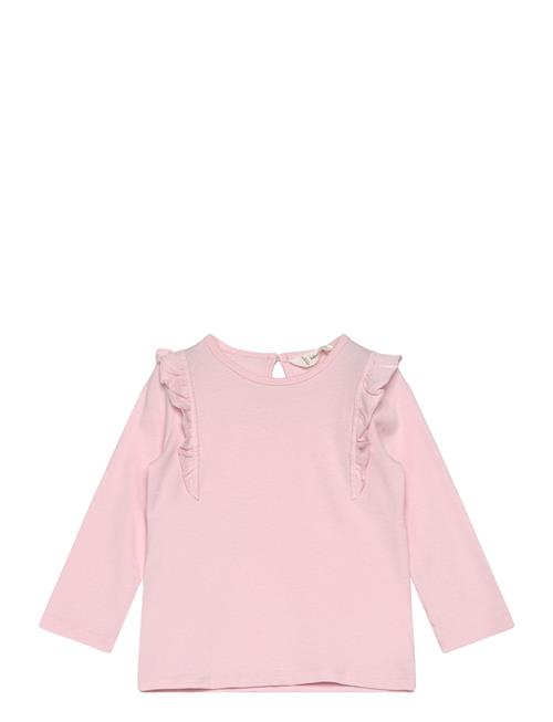 Long -Sleeved T-Shirt With Ruffles Mango Pink