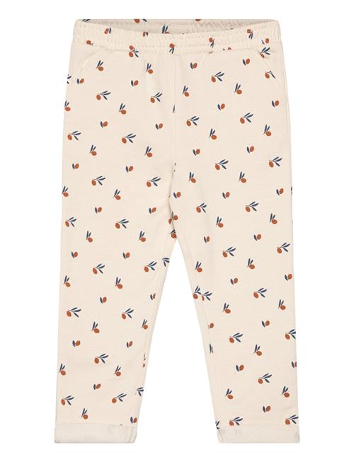 Printed Cotton Trousers Mango Cream