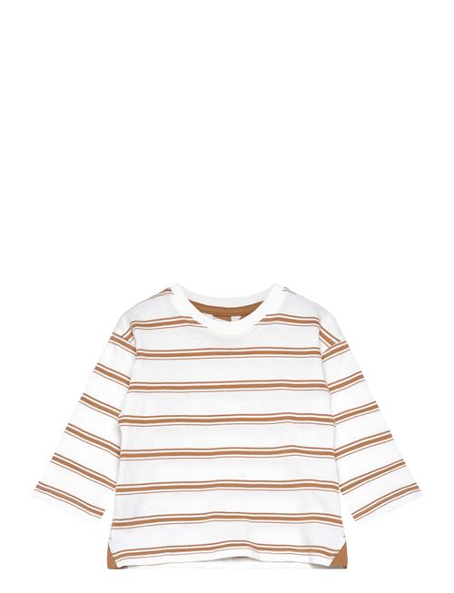 Triple-Striped T-Shirt Mango Beige