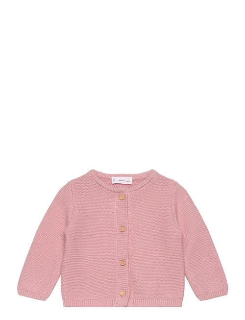 Button Knit Cardigan Mango Pink