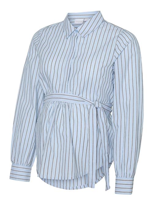 Mlleticia Lia L/S Wo Stripe Shirt 2F Mamalicious Blue