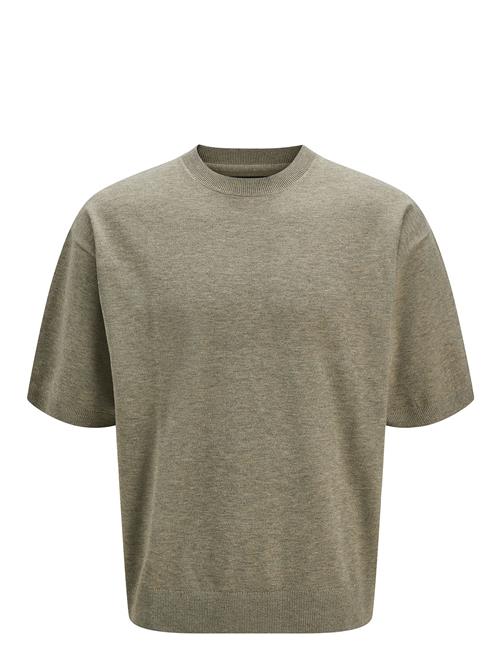 Jack & Jones Jprblabradfort Knit Crew Neck Ss Sn Jack & J S Khaki