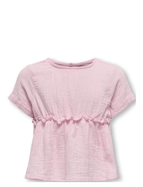 Kmgthyra Life S/S Top Wvn Noos Kids Only Pink