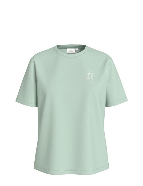 Visybil Faces O-Neck S/S T-Shirt/Dfs Vila Green