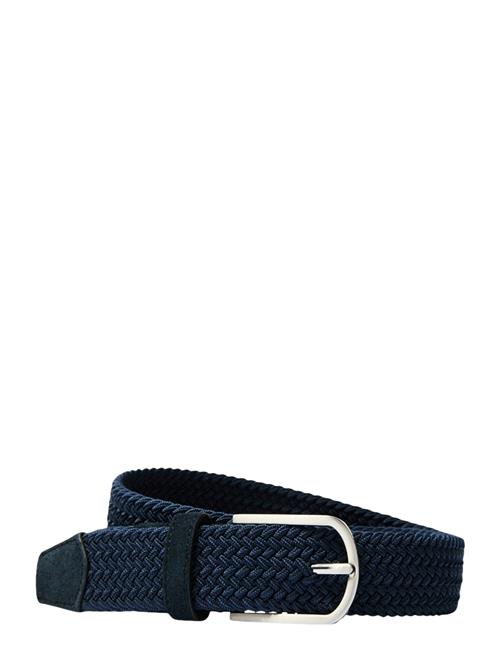 Slhtom Braided Textile Belt Selected Homme Navy