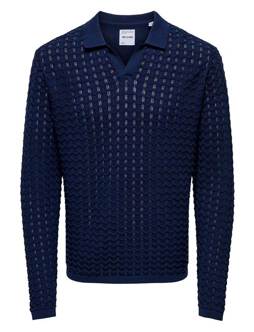 Onsantonio Ls 12 Resort Crochet Polo ONLY & SONS Navy