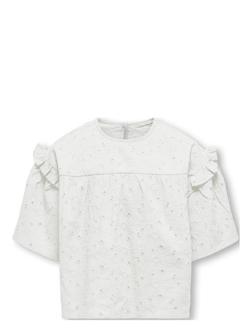 Kogdaisy S/S Emb Anglaise Shirt Wvn Kids Only White