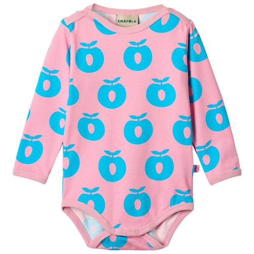 Småfolk Apples Baby Body Pink Lilac 62 cm  Lyserød  62 cm  kvinde