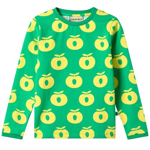 Se Småfolk Apples Langærmet T-shirt Clover 4-5 Y  Grøn  4-5 år  mand ved Babyshop