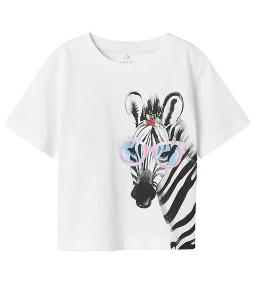 Name It T-shirt - NmfVotea - Bright White/Zebra