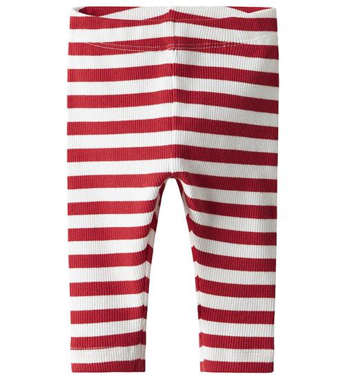 Name It Leggings - NbfFolisa - Bright White/Cinese Red