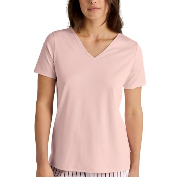 Calida Favourites Sleep Shirt Short-Sleeve Rosa stribet bomuld Small Dame