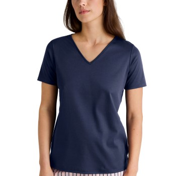 Calida Favourites Sleep Shirt Short-Sleeve Marineblå bomuld Medium Dame