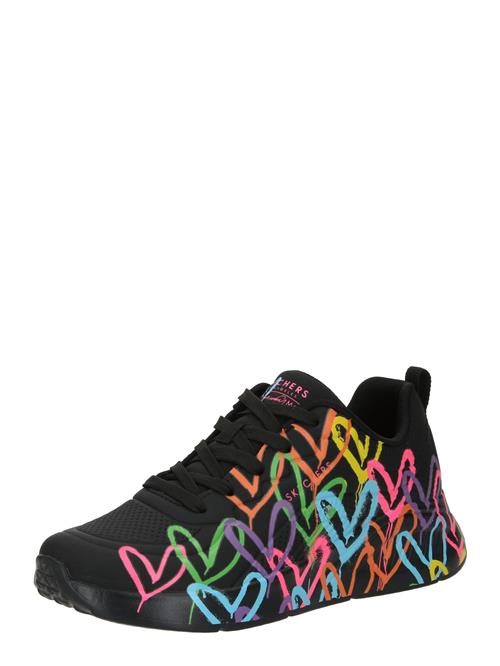 SKECHERS Sneaker low 'UNO LITE'  lyseblå / lilla / lys pink / sort