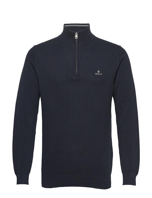 Cotton Pique Half Zip GANT Navy