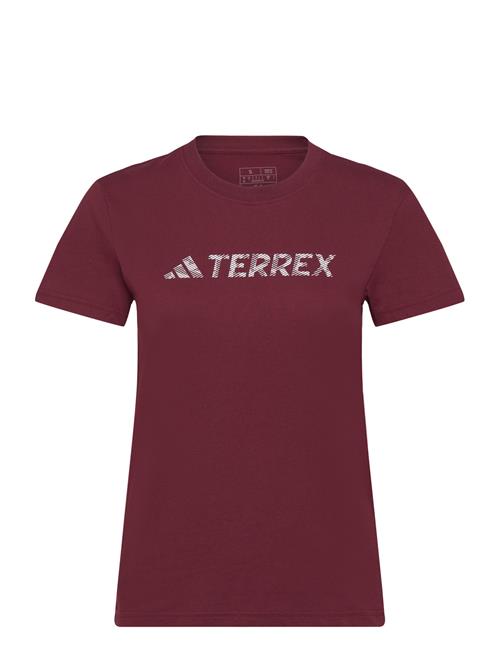 Se W Logo Tee Adidas Terrex Burgundy ved Booztlet