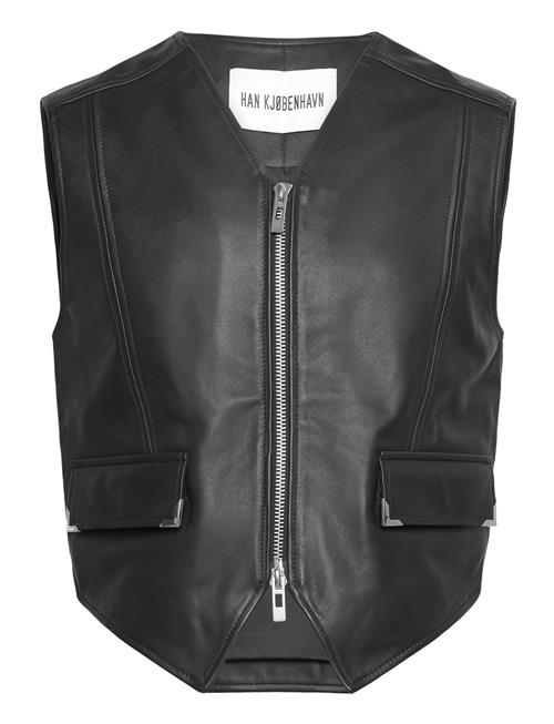 Leather Cargo Vest HAN Kjøbenhavn Black