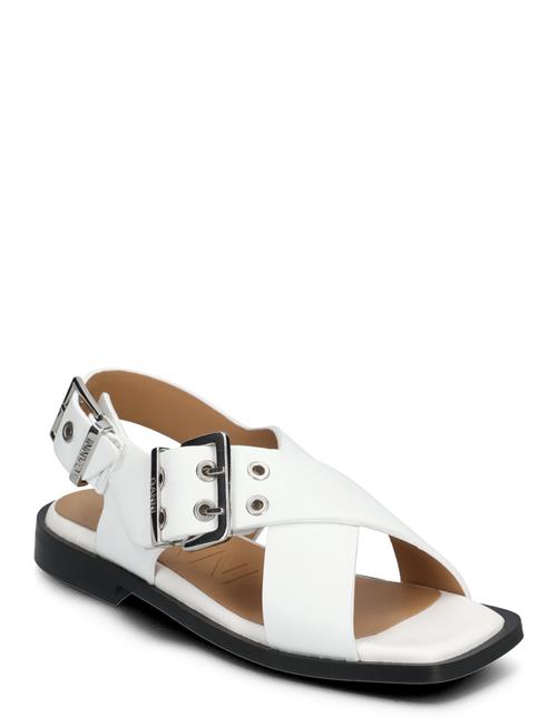 Feminine Buckle Ganni White