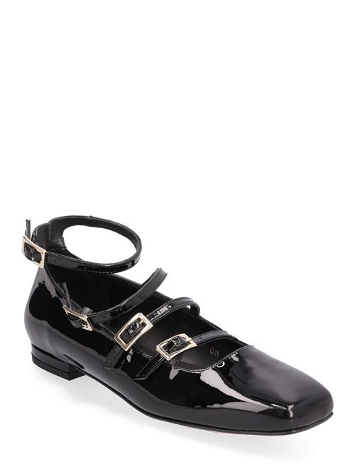 Luke Onix Black Leather Ballet Flats ALOHAS Black