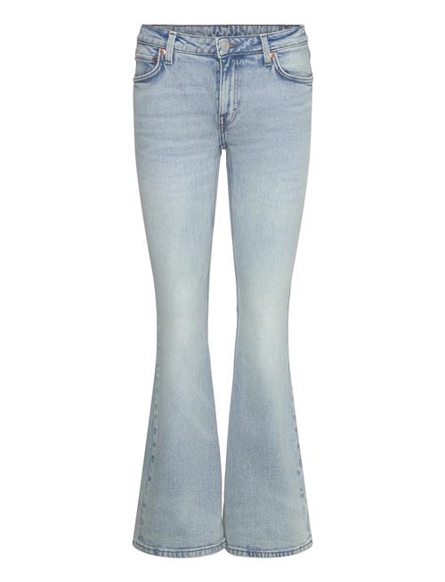 Flame Low Rise Slim Flared Leg Jeans Weekday Blue