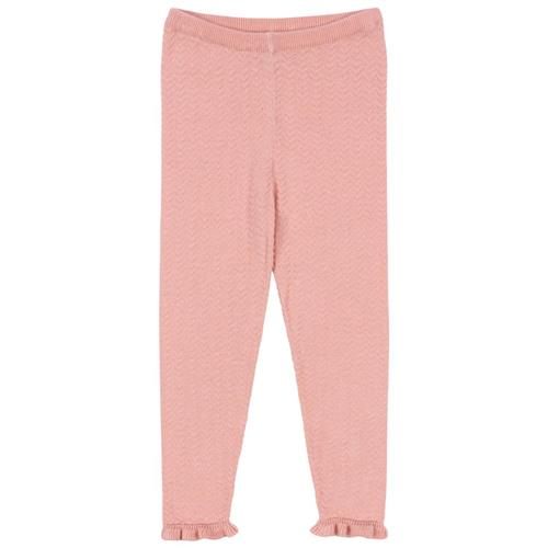 Konges Sløjd GOTS Cypres Strikkede Leggings Mellow Rose | Lyserød | 4 years