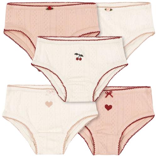 Konges Sløjd GOTS Minna 5-Pack Undertøj Rose White Mix |  | 2 years