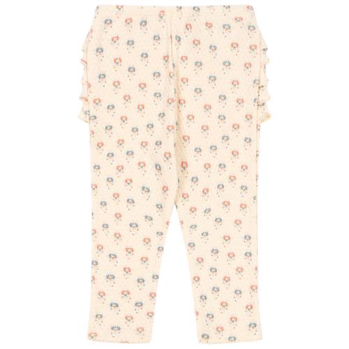 Konges Sløjd GOTS Sui Frill Leggings Pipa Petite 3 months  Creme  3 måneder  kvinde