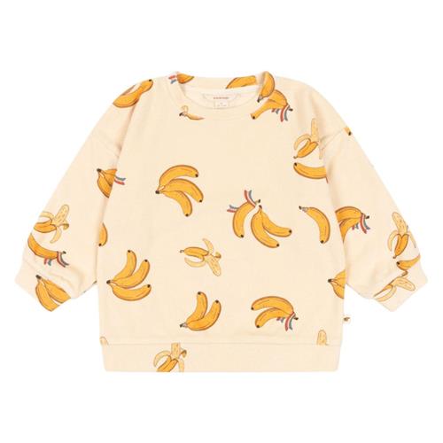 Konges Sløjd GOTS Itty Sweatshirt Go Bananas 5-6 Y  Creme  5-6 år  Unisex