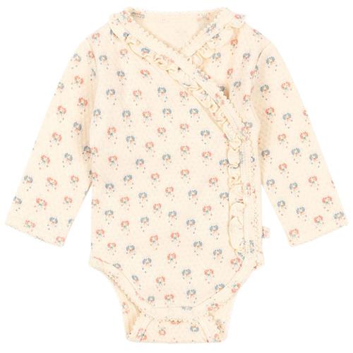 Konges Sløjd GOTS Sui Newborn Frill Langærmet Body Pipa Petite 3 months  Creme  3 måneder  kvinde