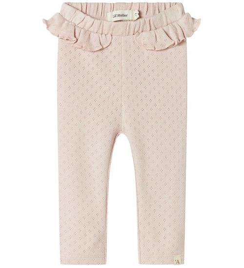 Lil Atelier Lil' Atelier Leggings - NbfRachel - Peach Whip m. Hulmønster