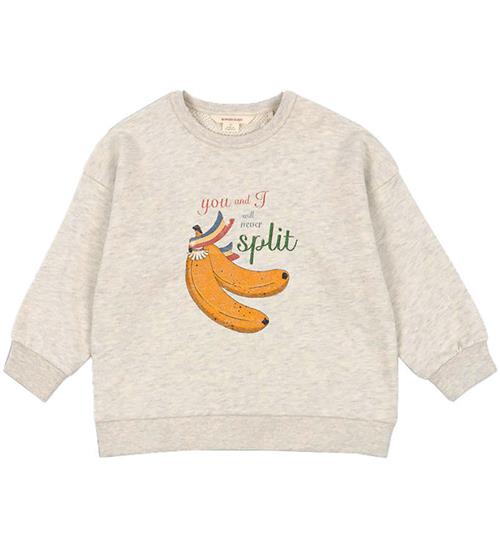 Konges Sløjd Sweatshirt - Loupy Lou - Lysegråmeleret m. Print