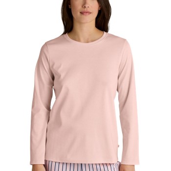 Calida Favourites Sleep Cotton Shirt Long-Sleeve Rosa stribet bomuld Large Dame