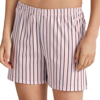 Calida Favourites Sleep Shorts Rosa stribet bomuld Small Dame