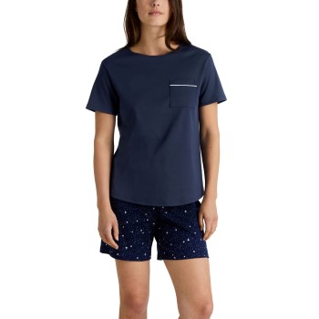 Calida Sweet Dreams Short Pyjamas Marineblå bomuld Medium Dame