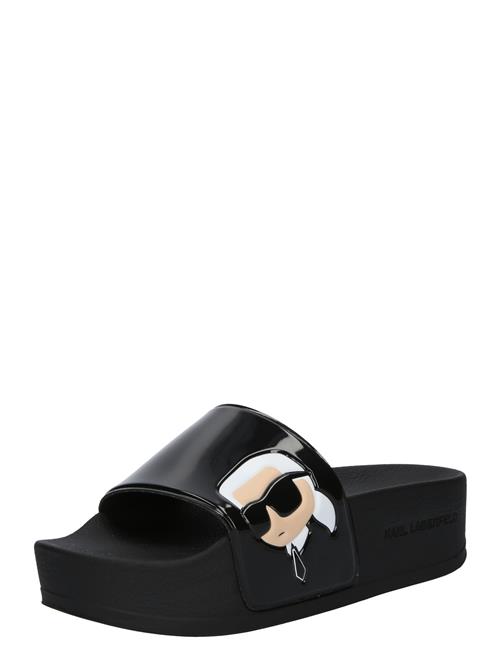 Se Karl Lagerfeld Pantoletter  nude / sort / hvid ved About You