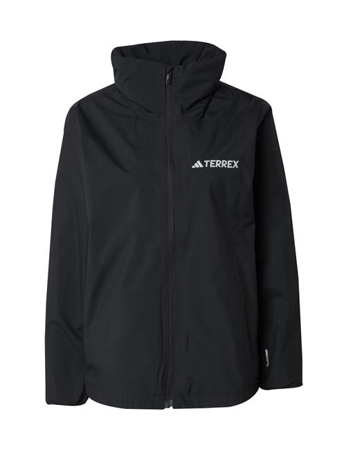 ADIDAS TERREX Udendørsjakke 'ESS'  sort / hvid