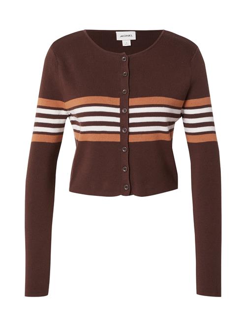 Se Monki Cardigan  choko / cognac / hvid ved About You