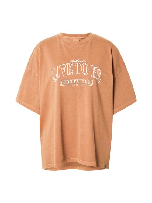 Se LTB Shirts 'YOGAPA'  camel / hvid ved About You