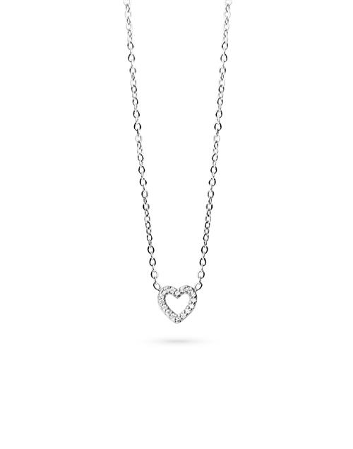 Muli Collection - Sølv - Zirconia Heart Necklace