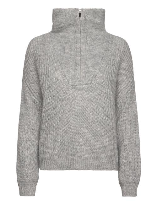 Lusinda Knit T-Neck Zip Second Female Grey