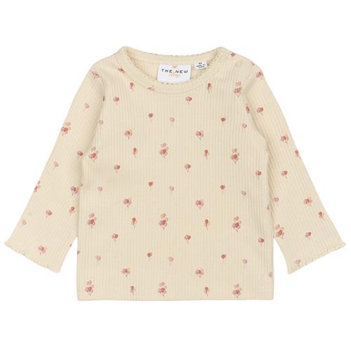 The New Siblings GOTS Noella Rib T-shirt White Swan 62 cm  Creme  62 cm  kvinde