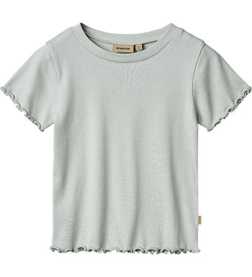 Wheat T-shirt - Rib - Irene - Soft Blue