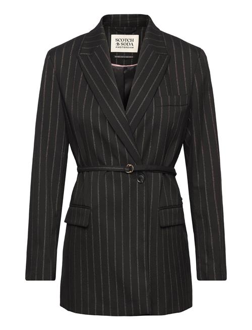 Lurex Pinstripe Db Blazer Scotch & Soda Black