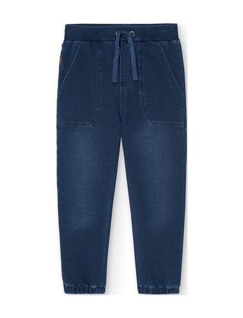 Fleece Denim Trousers Boboli Blue